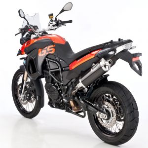 Scarico BMW F 800 GS adventure anno  2013 - 2014 - 2015 - 2016   terminale di scarico HURRIC Rac 1 Slip on in carbonio colore carbonio