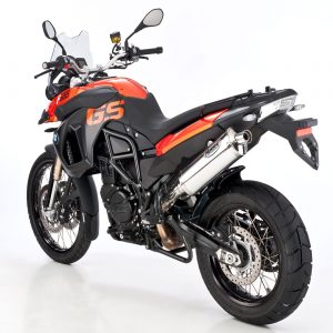 Scarico BMW F 800 GS anno  2017 terminale di scarico HURRIC Rac 1 Slip on in Alluminio lucidato colore argento