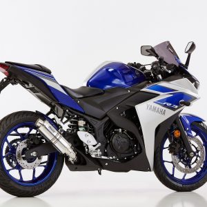 Scarico YAMAHA YZF-R3 anno  2015 - 2016   terminale di scarico HURRIC Supersport Slip on in Alluminio lucidato colore argento