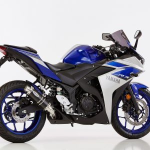 Scarico YAMAHA YZF-R3 anno  2015 - 2016   terminale di scarico HURRIC Supersport Slip on in Alluminio anodizzato colore nero
