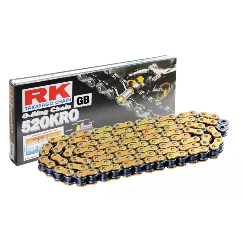 Łańcuch motocyklowy 520KRO gold 120 links CLF by RK