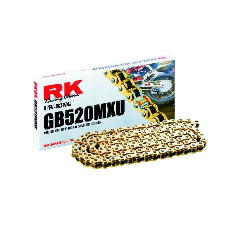 Łańcuch motocyklowy 520MXU gold 120 links CL by RK