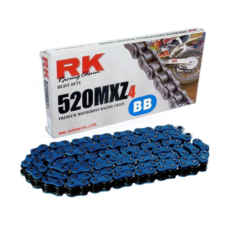 Motorradkette 520MXZ4 120 Glieder CL blau von RK