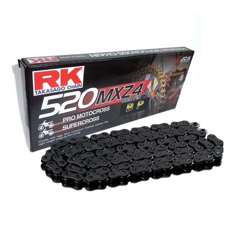 Motorradkette 520MXZ4 120 Glieder CL schwarz von RK