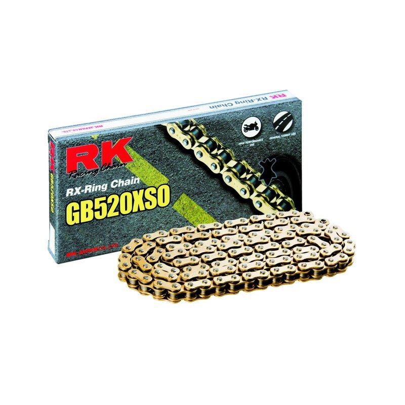 Motorradkette 520XSO gold 120 Glieder CLF von RK