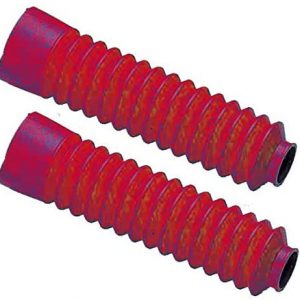 Coppia soffietti per forcelle ammortizzate made in italy prodotto universale di protezione in gomma manicotto parapolvere Lunghezza 250 mm Diametro 25 - 32 mm ROSSO XR colore rosso