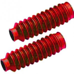 Coppia soffietti per forcelle ammortizzate made in italy prodotto universale di protezione in gomma manicotto parapolvere Lunghezza 180 mm Diametro 28 - 30 mm ROSSO XR colore rosso