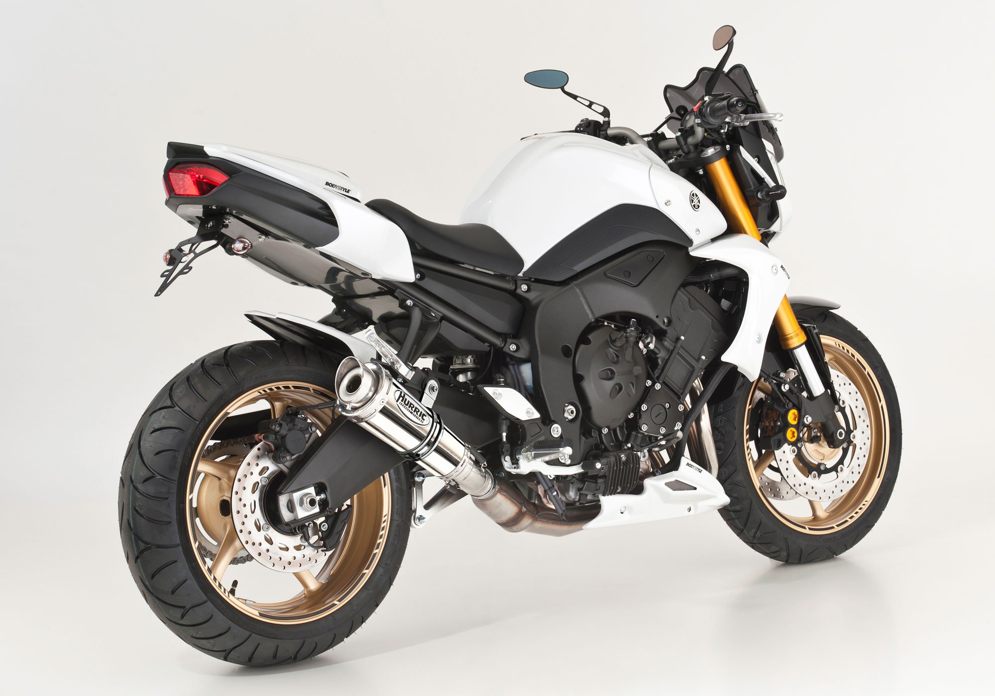 Exhaust YAMAHA FZ8 anno 2010 2011 2012 2013 2014 2015 2016 exhaust terminal HURRIC SP Slip on steel inox polished color silver 4MOTO.EU