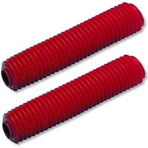 Coppia soffietti per forcelle ammortizzate made in italy prodotto universale di protezione in gomma manicotto parapolvere Lunghezza 360 mm Diametro 40 - 60 mm ROSSO XR colore rosso