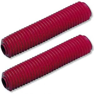 Coppia soffietti per forcelle ammortizzate made in italy prodotto universale di protezione in gomma manicotto parapolvere Lunghezza 350 mm Diametro 40 - 50 mm ROSSO XR colore rosso