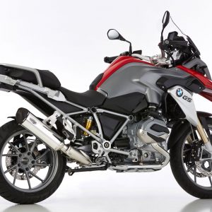 Exhaust BMW R 1200 GS 2013 - 2014 - 2015 - 2016 - SHARK DSX-5 Slip on Zacisk wydechowy aluminum szlifowane/stalowe silencer inox matowe czarne coated kolor srebro