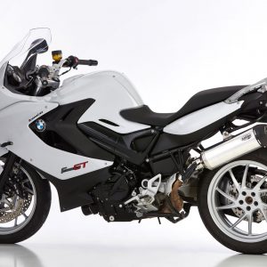 Auspuff BMW F 800 GT 2013 - 2014 - 2015 - 2016 - SHARK DSX-5 Slip on Auspuffendstück Aluminium poliert/Stahl Schalldämpfer inox schwarz-matt beschichtet Farbe silber