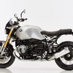 Exhaust BMW R nineT Pure 2017 - 2018 - SHARK DSX-5 Slip on Zacisk wydechowy aluminum szlifowane/stalowe silencer inox matowe czarne coated kolor srebro