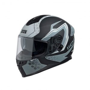 Integrierter Motorradhelm Doppelvisier IXS 1100 2.2 Schwarz und Grau