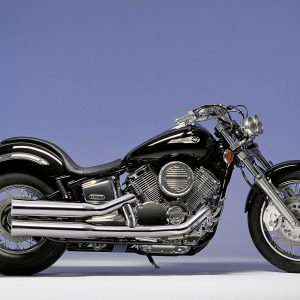 Wydechowy YAMAHA XVS1300A Midnight Star 2014 - 2015 - 2016 Wydechowy FALCON Double Groove con Kat inox stalowe szlifowane kolor srebro