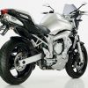 Auspuff YAMAHA FZ6 Fazer S2 anno 2007 - 2008 - 2009 - 2010 Auspuffendstück HURRIC Rac 1 Slip on in Aluminium poliert Farbe silber