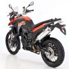 Scarico BMW F 800 GS adventure anno  2013 - 2014 - 2015 - 2016   terminale di scarico HURRIC Rac 1 Slip on in Alluminio lucidato colore argento
