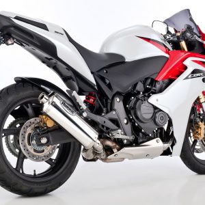 Wydechowy HONDA CB600 Hornet anno 2007 - 2008 - 2009 - 2010 - 2011 - 2012 - 2013 Zacisk wydechowy HURRIC Rac 1 Slip on in aluminum szlifowane kolor srebro