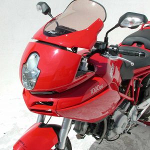 Fenster + 5cm 620 1000 1100 DS MULTISTRADA 2004 2009 schwarz von Ermax