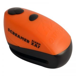 LUCCHETTO OXFORD SCREAMER XA7ARANCIONE PIN 7mm CON ALLARME