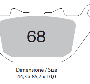 Rear Sintered brake pads TROFEO compatible with HARLEY-DAVIDSON XL 1200 X FORTY-EIGHT 2011 - 2013