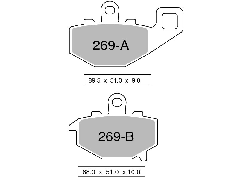 Bio-Bremsbeläge hinten TROFEO Kompatibel mit KAWASAKI Z 1000 (ZR 1000 A1-6) 2003 – 2006