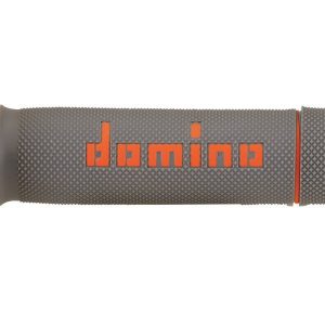 Domino Gripy bibarva šedá / oranžový pro MOTORKY off road enduro / cross in  rohožerial two-component Lenght: 118 mm accessories: 97.5595.04-00
