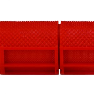 Chwyty Domino rosse w termoplastie rubber do montaggio su Kierownica do atv 0900.82.42.06-0 Średnica 22 mm