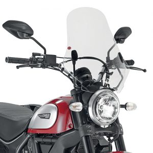 Cupolino parabrezza  per DUCATI Scrambler 400  2016 - 2017 - 2018   Fabbricato da Kappa colore trasparente codice prodotto 7407AK