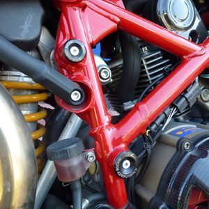 FRAME CAPS KIT N. 5 PIECES IN ERGAL barva modrý pro DUCATI HYPERMOTARD 1100 EVO SP