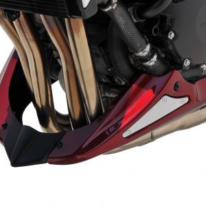Bauchgurt (3 Teile mit Deckplatte en Aluminium eloxiert) Ermax für Honda CB 1000 R 2018 2019 2020 rot Metall 2018/2020(candy chromosphere rot [r 381])