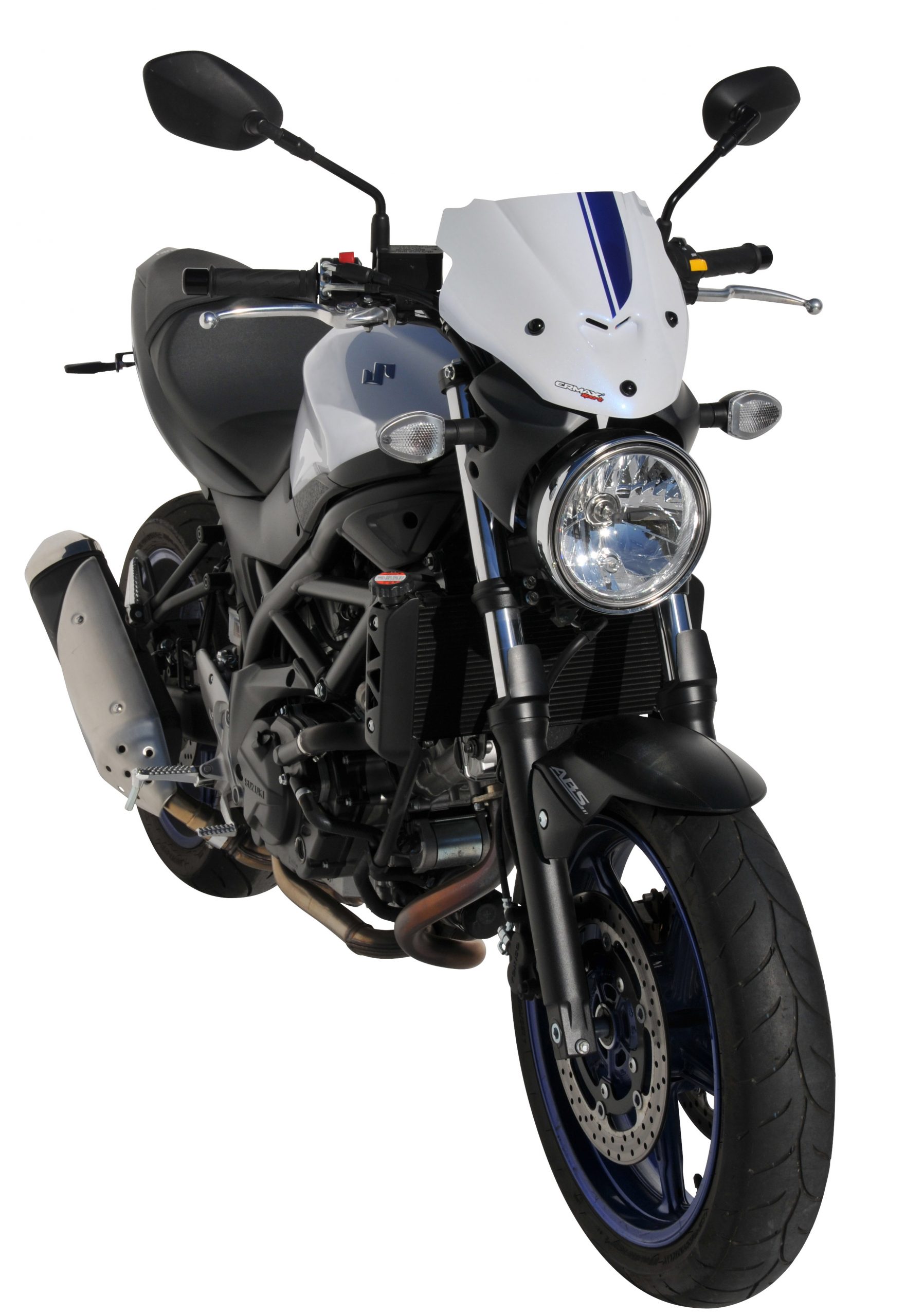 Nose fairing Ermax for Suzuki SV 650 N 2016 2017 2018 2019 2020 grey blu metal bleu metal l 2020 metallic mystic silver ymd 4MOTO.EU