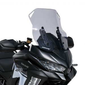Parabrezza cupolino touring (épaisseur 4 medium model – 45cm ) Ermax per Kawasaki versys 1000 se 2019 -2020 nero chiaro fume
