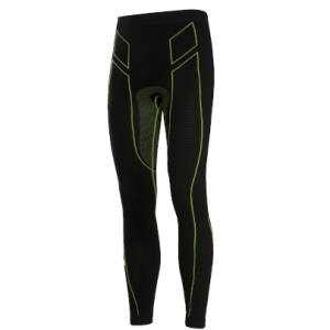 Pantaloni moto, bici e running tecnici sportivi antivento invernali neri e verdi XTECH