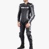 IXS RS 800 one piece motorcycle leather suit Black Gray White - Image 3
