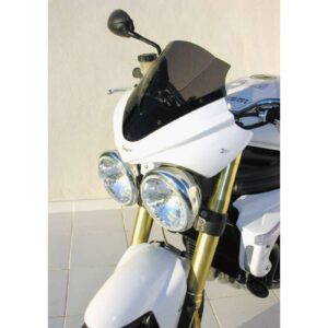 Mascherina Ermax per Triumph Speed Triple 1050 2005 - 2010 nero lucido con cupolino nero chiaro