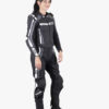 Dámský dvoudílný kožený motocyklový oblek IXS LD RS-800 1.0 černá/šedá/bílá - Image 8