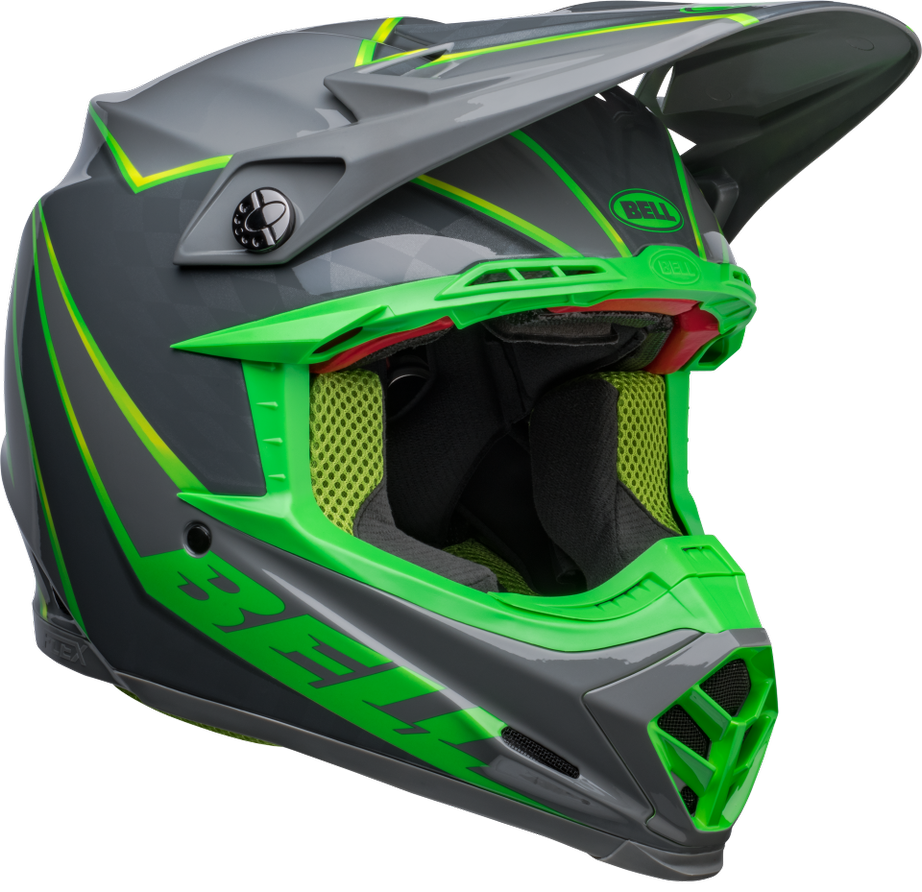 Bell Moto-9s Flex Flex Grey/Green Helm
