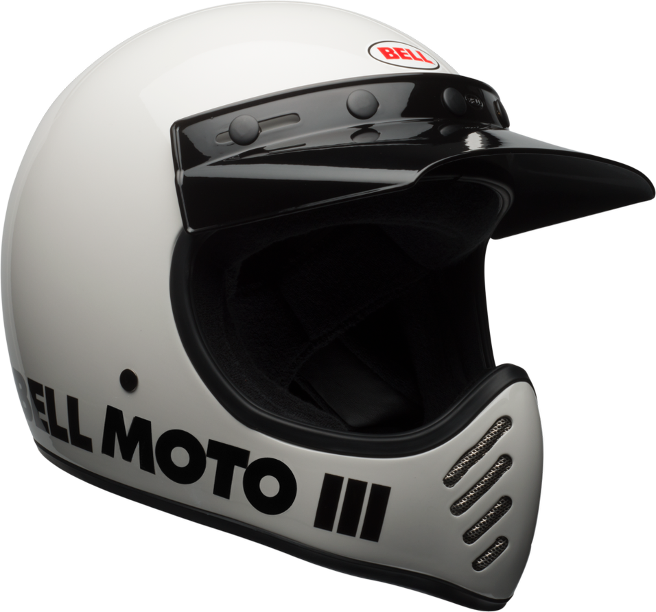 Bell Moto-3 klassischer weißer Helm