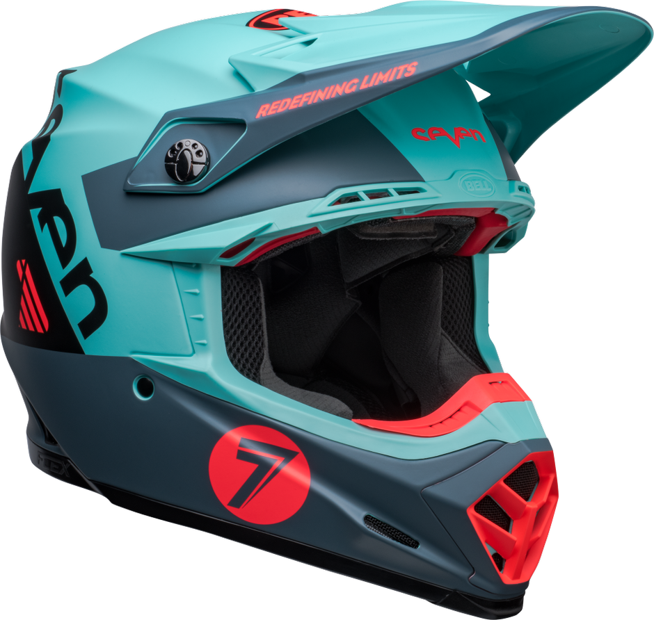Bell Moto-9s Flex sieben Avantgarde Aqua/Opeco Schwarz