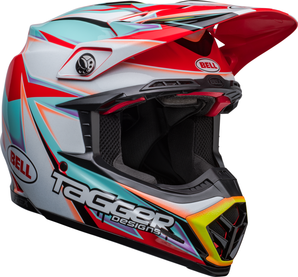 Bell Moto-9s Flex Tagger Edge White/Aqua