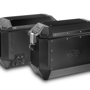 KAPPA - PAIR OF SIDE CASES ALUMINUM BLACK K'MI