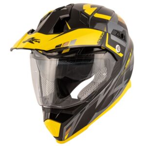Casco Integrale Enduro Kappa Grayer Nero Giallo Titanio